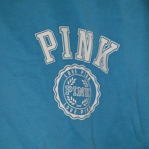 Pink brand light blue loose fitting sweatshirt